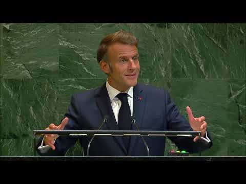 Видео: Выступление президента Франции Эммануэля Макрона на 80-й сессии Генассамблеи ООН