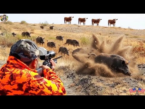 Видео: НАШЕСТВИЕ МОНСТРОВЫХ КАБАНОВ! Потрясающие кадры и захватывающая охота — справьтесь с агрессивными...