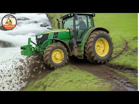 Видео: Тракторы, застрявшие в грязи, чрезвычайно опасны | Удивительные навыки вождения трактора