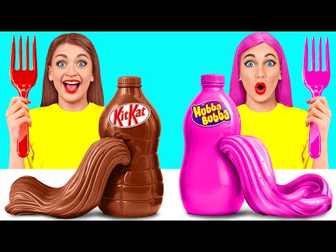 Видео: Жевательная Резинка vs Шоколадная Еда Челлендж | Потрясающие Кухонные Лайфхаки от Choco DO
