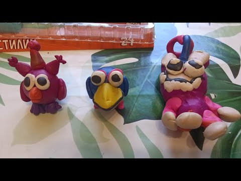 Видео: Лепим Кар-Карыча и Совунью из мультика "Смешарики".