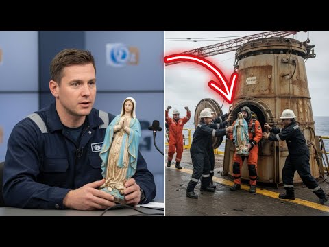 Видео: Дайвер нашел изображение Девы Марии на дне моря... То, что он увидел, потрясло всех