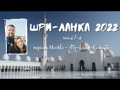 Видео: Шри-Ланка 2022. Часть 1-я. Перелёт Москва-Абу-Даби-Коломбо.