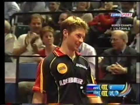 Видео: Kirill Skachkov (RUS) vs Bastian Steger (GER).   WTTTC 2006. С русским комментарием.