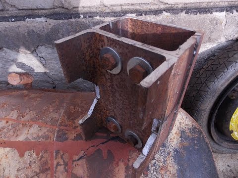 Видео: Самодельный трактор.Процесс сборки.Крепление для заднего моста.#32