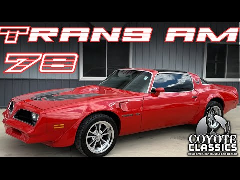 Видео: Trans Am 1978 года выпуска, распродажа за 29 995 долларов в Coyote Classics