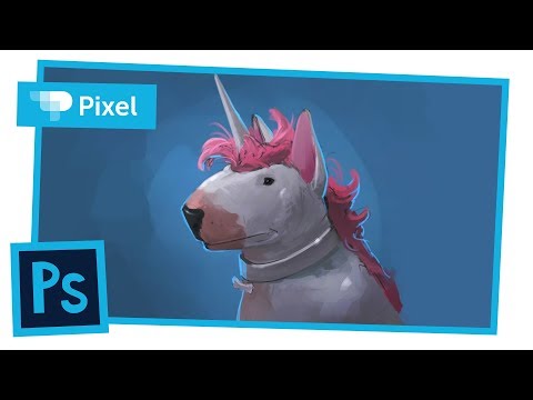 Видео: Уроки по цифровому рисунку в Adobe Photoshop | бульдог