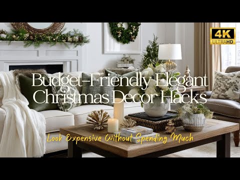 Видео: Бюджетные и элегантные идеи рождественского декора | Выглядите дорого, не тратя много денег | 4K