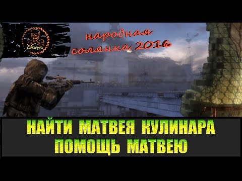 Видео: Сталкер Народная солянка 2016 Найти Матвея Кулинара и помочь.