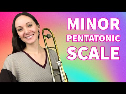 Видео: Как играть минорные пентатонические гаммы на тромбоне // Играйте вместе // Ноты включены внизу