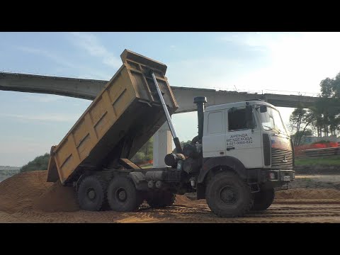 Видео: МАЗ-6517 работа самосвала-вездехода