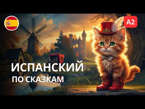 Видео: Кот в сапогах на испанском языке с субтитрами | Сказка для начинающих A1–A2