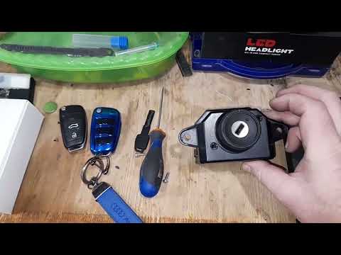 Видео: Audi A6 C6 2005 г.в. Кнопка старт-стоп, установлена GSM GPS сигнализация с автозапуском. Самара.
