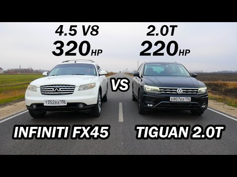 Видео: КТО ОБГОНИТ INFINITI FX 45 vs TIGUAN 2.0T 220 vs CAMRY 3.5 V70 vs BMW 320d G20 vs AUDI Q7 3.0 TDI