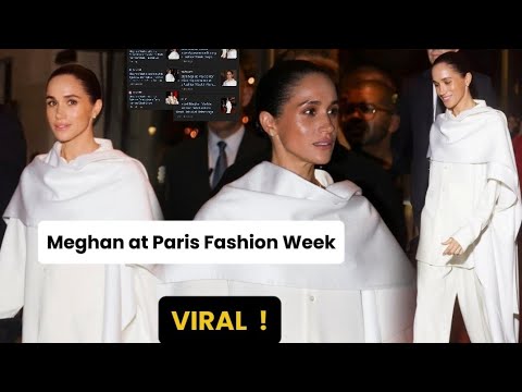 Видео: Меган ПОТРЯСАЕТ ИНТЕРНЕТ, посетив Неделю моды в Париже в Balenciaga — британские СМИ В ШОКЕ!