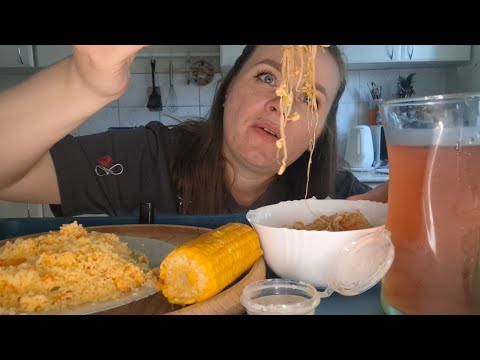 Видео: Мукбанг кус кус с овощами, интересный салат с паприкой | Посидим, поговорим #мукбанг #фудблогер
