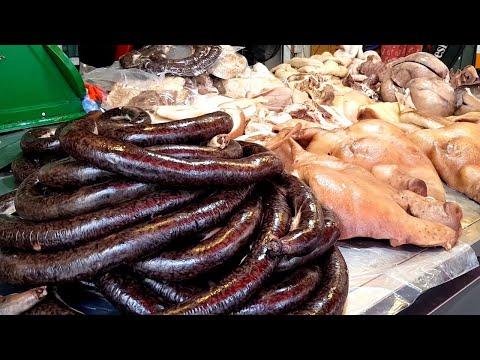 Видео: популярная всякая корейская колбаса / кровавая колбаса