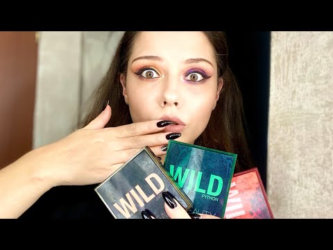 Видео: Полный обзор палеток от Huda Beauty Wild//Jaguar//chameleon//python//макияжи