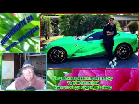 Видео: Социални мрежи и права върху търговски марки. Ferrari осъди моден дизайнер