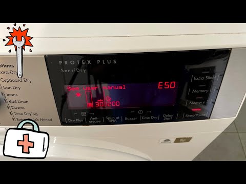 Видео: Исправление ошибки E50 сушильной машины Electrolux AEG Zanussi