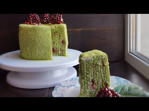 Видео: ШПИНАТНЫЙ МЕДОВИК с ягодным конфи🌿ВЕРТИКАЛЬНАЯ СБОРКА🌿Spinach cake recipe