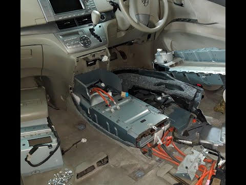 Видео: Toyota Estima Hybrid. Тойота естима гибрид. AHR20. Ремонт ВВБ. Элементы от Aqua. トヨタエスティマ 修理
