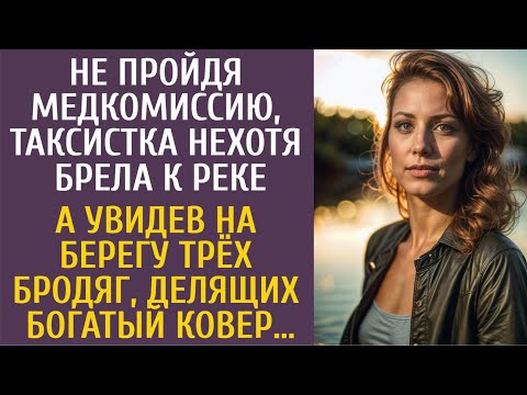 Видео: Не пройдя медкомиссию, таксистка нехотя шла к реке… А увидев на берегу бродяг, делящих богатый ковер