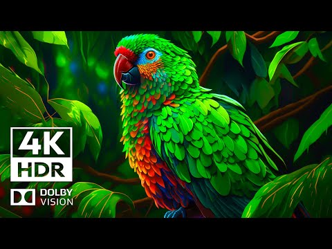 Видео: Жизнь животных в джунглях 4K HDR 60 кадров в секунду Dolby Vision | Кинематографическая музыка (дина