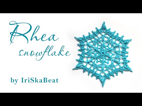 Видео: МК вязания снежинки Рея. Rhea snowflake video tutorial.IriSkaBeat/Ирина Малеева