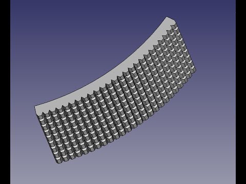 Видео: Freecad Насечка на криволинейную поверхность