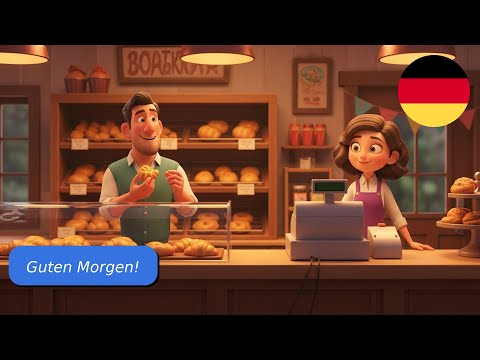 Видео: 10 простых диалогов на немецком языке A1 A2 | В пекарне