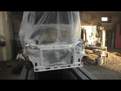 Видео: Datsun On Do сварка и покраска рамки радиатора  ч.4