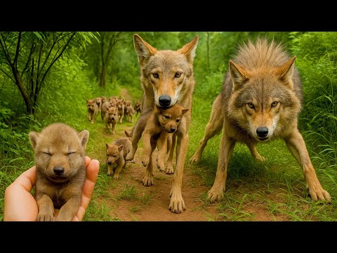 Видео: Когда я подружился с волчицей 🐺, вдруг пришёл волк с детёнышами. 🐺🥰😘❤❤❤