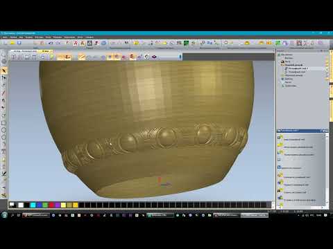Видео: Урок ArtCam: Нанесение рельефа на готовую "круглую" STL модель, развертка и скручивание.