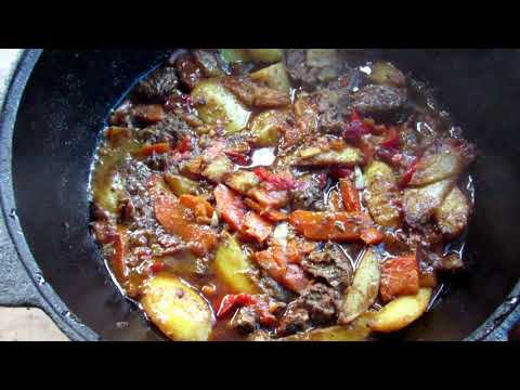 Видео: Готовим  дичь,  оленина в казане на даче