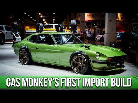 Видео: Gas Monkey Garage строит японский импортный автомобиль: подробный обзор Datsun 280Z 1975 года с Б...