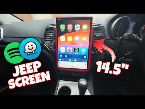 Видео: Jeep Grand Cherokee 14,5-дюймовый экран Tesla с Apple CarPlay и Android Auto [Как установить]