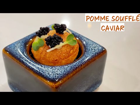 Видео: Pomme Soufflé (воздушный картофель) и икра Amuse Bouche