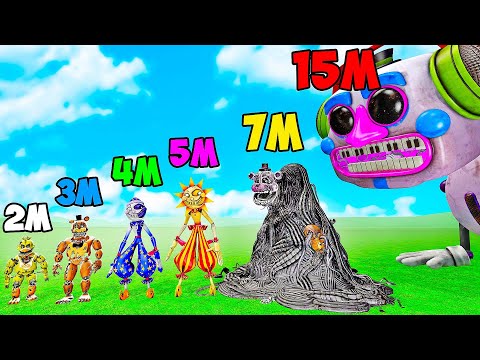 Видео: СРАВНЕНИЕ РАЗМЕРОВ ВСЕХ АНИМАТРОНИКОВ ФНАФ 1-9 В ГАРРИС МОД! FNAF 1-9 SECURITY BREACH В Garry`s Mod