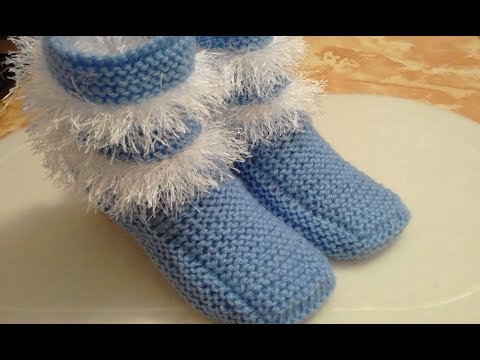 Видео: НОСКИ-САПОЖКИ СПИЦАМИ. МАСТЕР КЛАСС.