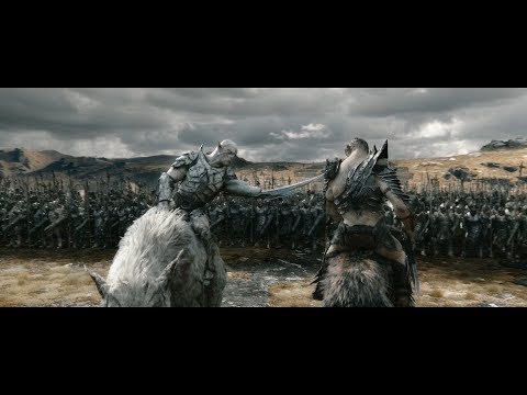 Видео: Азог с армией встречает Болга. HD