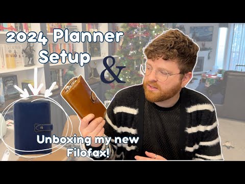 Видео: Планирование класса люкс с Filofax | Распаковка и настройка планировщика на 2024 год! Navy Filofa...