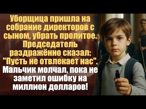 Видео: «Уборщица на собрании директоров: урок, который запомнили все»