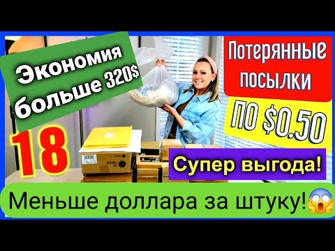 Видео: Супер ВЫГОДА!Купили меньше 1$ за штуку!А выгода больше 320$! Потерянные посылки в США/Лиса в Америке