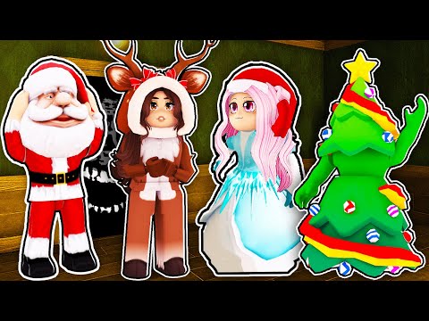 Видео: НОВОГОДНЯЯ КОМАНДА - САНТА 🎅 СНЕГУРОЧКА 🤶 НГ ОЛЕНЬ 🦌 ЁЛКА 🎄 ПРОХОДЯТ 100 ДВЕРЕЙ DOORS ROBLOX дорс