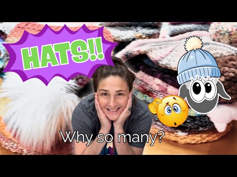 Видео: ТАК МНОГО ВЯЗАННЫХ ШАПОК!! 🧶🤓 Что мне делать со всеми этими шляпами?!? 🤪