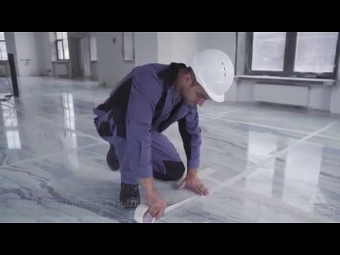 Видео: Монтаж мраморного пола из Lumen Top