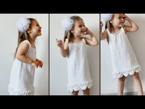 Видео: Очаровательная простота 😍 вы свяжете это платье в два счета