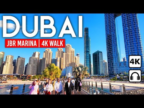 Видео: ДУБАЙ 🇦🇪 Исследуем JBR – The Walk и жизнь на пляже | Пешеходный тур в 4K