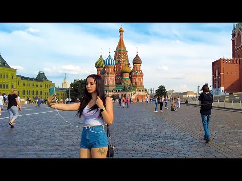 Видео: Red Square, Kremlin, Moscow walking tour. Красная площадь, Кремль, Москва прогулка по городу.